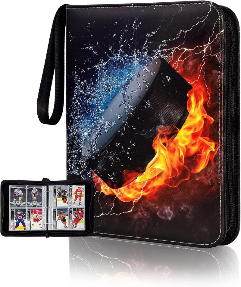 CDROPS Card Binder Compatible with Ice Hockey Card, Trading Card, for MTG and Other TCG, Fits 400 Cards with 50 Removable Pages, Card Holder Collector for Standard Size Card - Image 1
